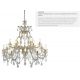 Corpuri de iluminat Lustre pentru casa scarii - Candelabru XXL casa scarii design clasic Marie Theresea 18L