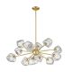 Candelabre, Lustre - Lustra moderna cu 12 brate design decorativ original ROCK, auriu