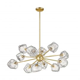 Candelabre, Lustre - Lustra moderna cu 12 brate design decorativ original ROCK, auriu