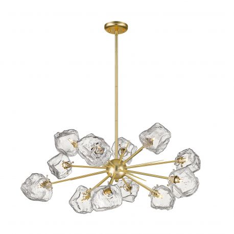 Candelabre, Lustre - Lustra moderna cu 12 brate design decorativ original ROCK, auriu