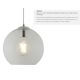 Pendule, Lustre suspendate - Pendul design modern 25cm Balls crom / clar