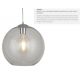 Pendule, Lustre suspendate - Lustra / Pendul design modern 30cm Balls crom / clar