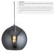 Pendule, Lustre suspendate - Lustra / Pendul design modern 30cm Balls crom / fumuriu