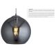 Pendule, Lustre suspendate - Pendul design modern 25cm Balls crom / fumuriu