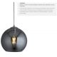 Pendule, Lustre suspendate - Lustra / Pendul design modern 35cm Balls crom / fumuriu