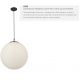 Pendule, Lustre suspendate - Lustra / Pendul design modern 30cm Atom black / opal