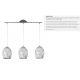 Candelabre, Lustre - Lustra design modern Crackle 3L alb mozaic