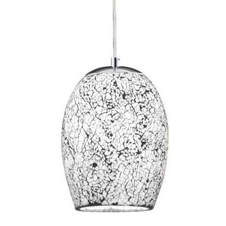 Pendule, Lustre suspendate - Pendul design modern Crackle alb mozaic