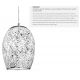Pendule, Lustre suspendate - Pendul design modern Crackle alb mozaic