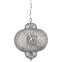 Lustra / Pendul design rustic Fretwork nickel