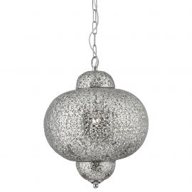 Pendule, Lustre suspendate - Lustra / Pendul design rustic Fretwork nickel