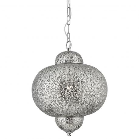 Pendule, Lustre suspendate - Lustra / Pendul design rustic Fretwork nickel