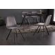 Seturi scaune, HoReCa - Set de 4 scaune industrial retro Amsterdam, catifea gri inchis