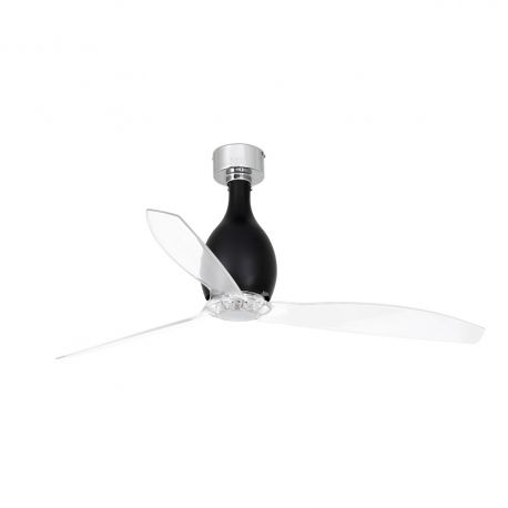 Lustre cu ventilator - Ventilator cu telecomanda ETERFAN MINI negru mat