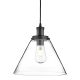 Pendule, Lustre suspendate - Lustra / Pendul design modern Pyramid negru/clar