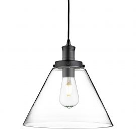 Pendule, Lustre suspendate - Lustra / Pendul design modern Pyramid negru/clar