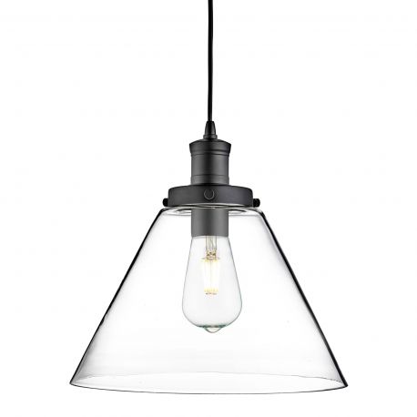 Pendule, Lustre suspendate - Lustra / Pendul design modern Pyramid negru/clar
