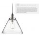 Pendule, Lustre suspendate - Lustra / Pendul design modern Pyramid crom/clar