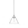 Lustra / Pendul design modern Pyramid argintiu / clar
