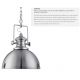 Pendule, Lustre suspendate - Lustra moderna Industrial argintiu