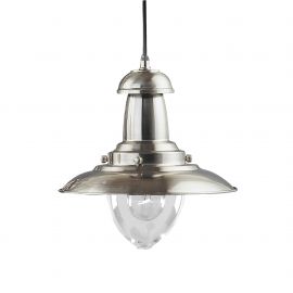 Pendule, Lustre suspendate - Lustra / Pendul stil industrial Fisherman argintiu satin