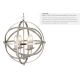 Candelabre, Lustre - Lustra suspendata stil traditional Orbit argintiu satin