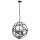 Lustra suspendata stil traditional Orbit negru
