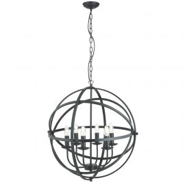 Candelabre, Lustre - Lustra suspendata stil traditional Orbit negru