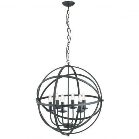 Candelabre, Lustre - Lustra suspendata stil traditional Orbit negru