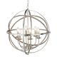 Lustra suspendata stil traditional Orbit argintiu satin