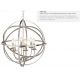 Candelabre, Lustre - Lustra suspendata stil traditional Orbit argintiu satin