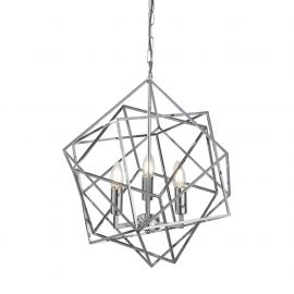 Candelabre, Lustre - Lustra moderna design geometric Cube 3L crom