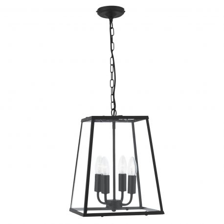 Candelabre, Lustre - Lustra suspendata stil traditional Voyager neagra
