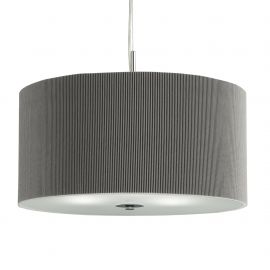 Pendule, Lustre suspendate - Lustra eleganta design clasic Drum Pleat argintiu