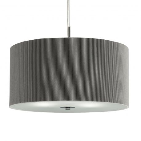 Pendule, Lustre suspendate - Lustra eleganta design clasic Drum Pleat argintiu
