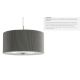 Pendule, Lustre suspendate - Lustra eleganta design clasic Drum Pleat argintiu