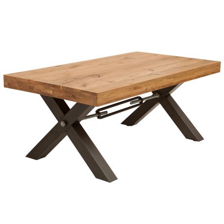 Masute Living - Masuta design industrial Thor 110cm, stejar salbatic