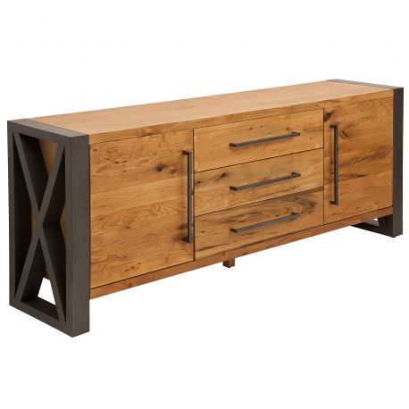 Comode - Comoda design industrial Thor 200cm, stejar salbatic