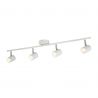 Lustra LED cu 4 spoturi directionabile Rollo alba