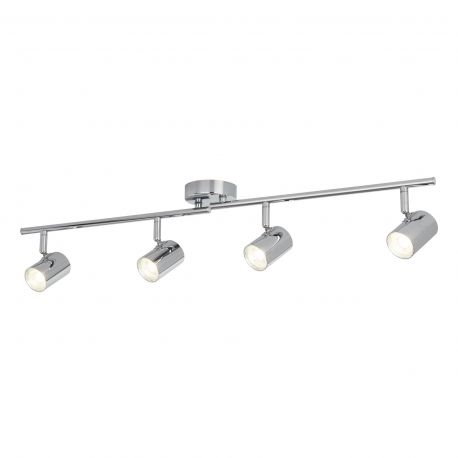 Plafoniere cu spoturi, Spoturi aplicate - Lustra LED cu 4 spoturi directionabile Rollo crom