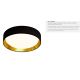 Lustre aplicate - Lustra LED moderna 37cm Gianna negru/auriu