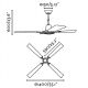 Lustre cu ventilator - Ventilator de tavan MALVINAS maro inchis