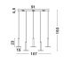 Iluminat interior - Lustra cu 5 pendule LED design modern Palencia
