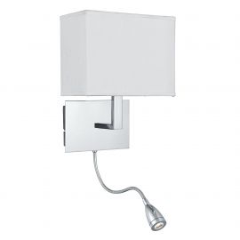 Aplice, corpuri de iluminat pentru pereti - Aplica moderna eleganta cu reader Led Wall crom