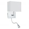 Aplica moderna eleganta cu reader Led Wall crom