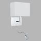Aplice, corpuri de iluminat pentru pereti - Aplica moderna eleganta cu reader Led Wall crom