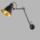 Aplice, corpuri de iluminat pentru pereti - Aplica moderna design retro Adjustable Wall negru/auriu