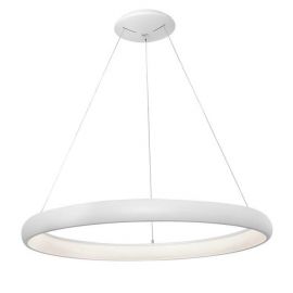 Pendule, Lustre suspendate - Lustra LED dimabila, design modern Albi alb, 61cm