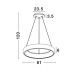 Pendule, Lustre suspendate - Lustra LED dimabila, design modern Albi alb, 61cm