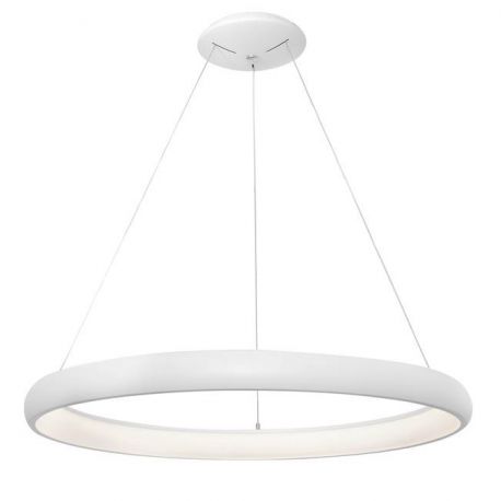 Pendule, Lustre suspendate - Lustra LED dimabila, design modern Albi alb, 81cm